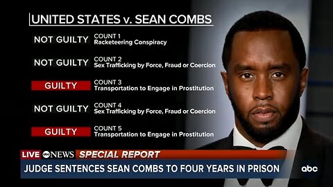 Sean 'Diddy' Combs sentenced to 4 years, 2 months in prison 