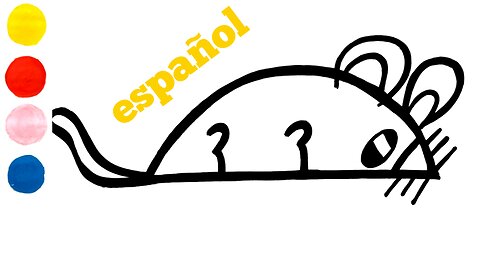 Cómo dibujar y colorear una rata para niños
