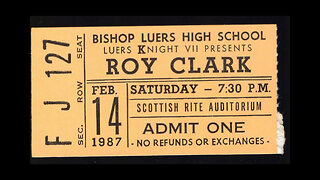 February 14, 1987 - Roy Clark in Fort Wayne (Ticket Stub)