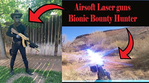 Airsoft: Sci-fi laser guns!!! Bionic Bounty Hunter Cosplay