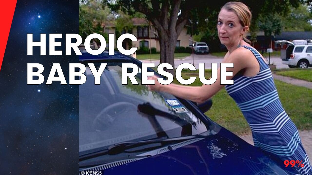 Woman Smashes Car Window to Save Baby: Dramatic Act of Heroism in Sweltering Heat!