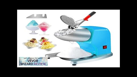 VEVOR Ice Crushers Machine 220lbs Per Hour Electric Snow Cone Maker Review