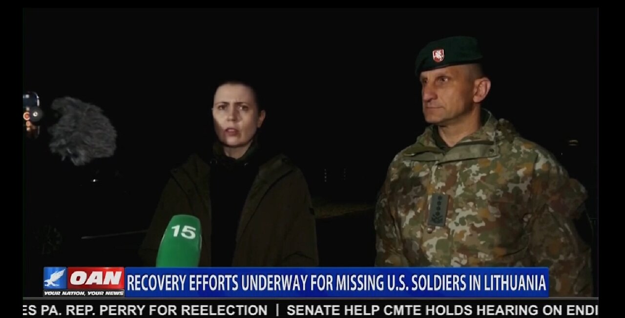 RECOVERY EFFORTS UNDERWAY FOR MISSING U.S. SOLDIERS IN LITHUANIA