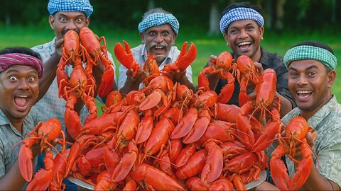 AMERICAN LOBSTER | Huge Lobster Cooking & Eating in American Village | Lobster Seafood Feast in USA