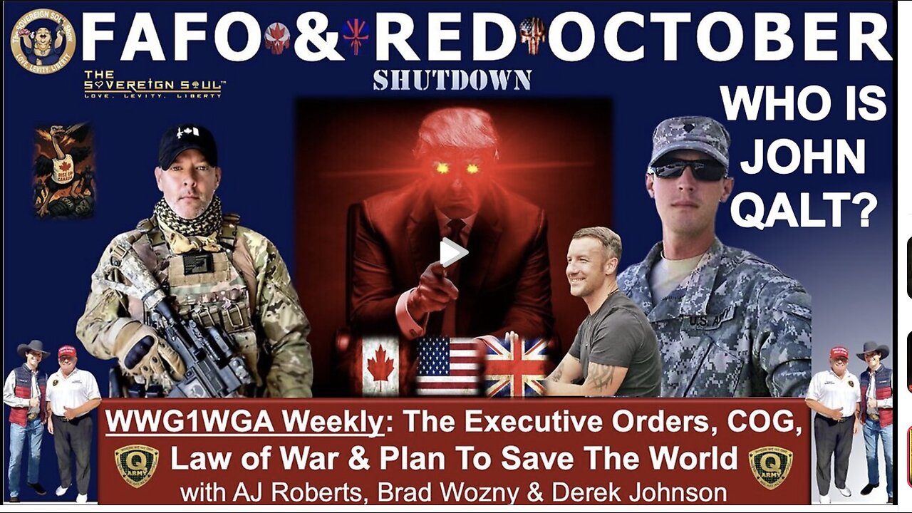 Trump's RED OCTOBER, Q 10 Days Darkness = Military Tribunals?! Derek Johnson, AJ Roberts, Brad Wozny
