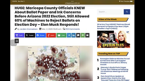 HUGE: Maricopa County Officials KNEW About Ballot Paper and Ink Concerns Before Arizona 2022 Elect