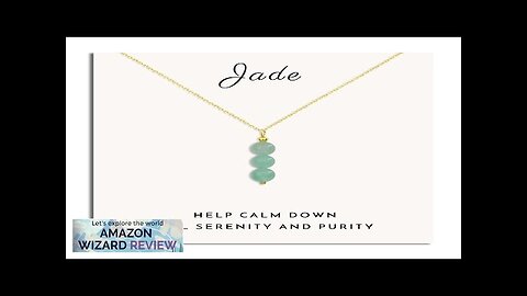 SmileBelle Jade Necklace for Women Dainty Crystal Necklace With Jade Beads Green Review