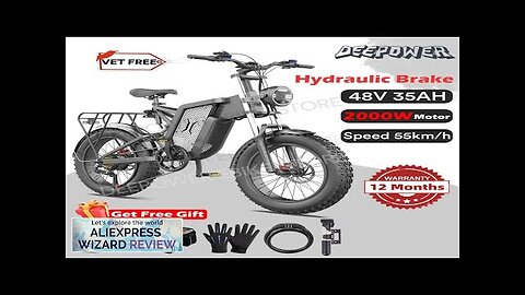 DEEPOWER X20 Electric Bike Mountain Moped Ebike 20 Inch Fat Tire 2000W Review