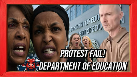 DEMOCRAT FAIL: Department of Education Protest Fails Massively, Country Cheers security guy!