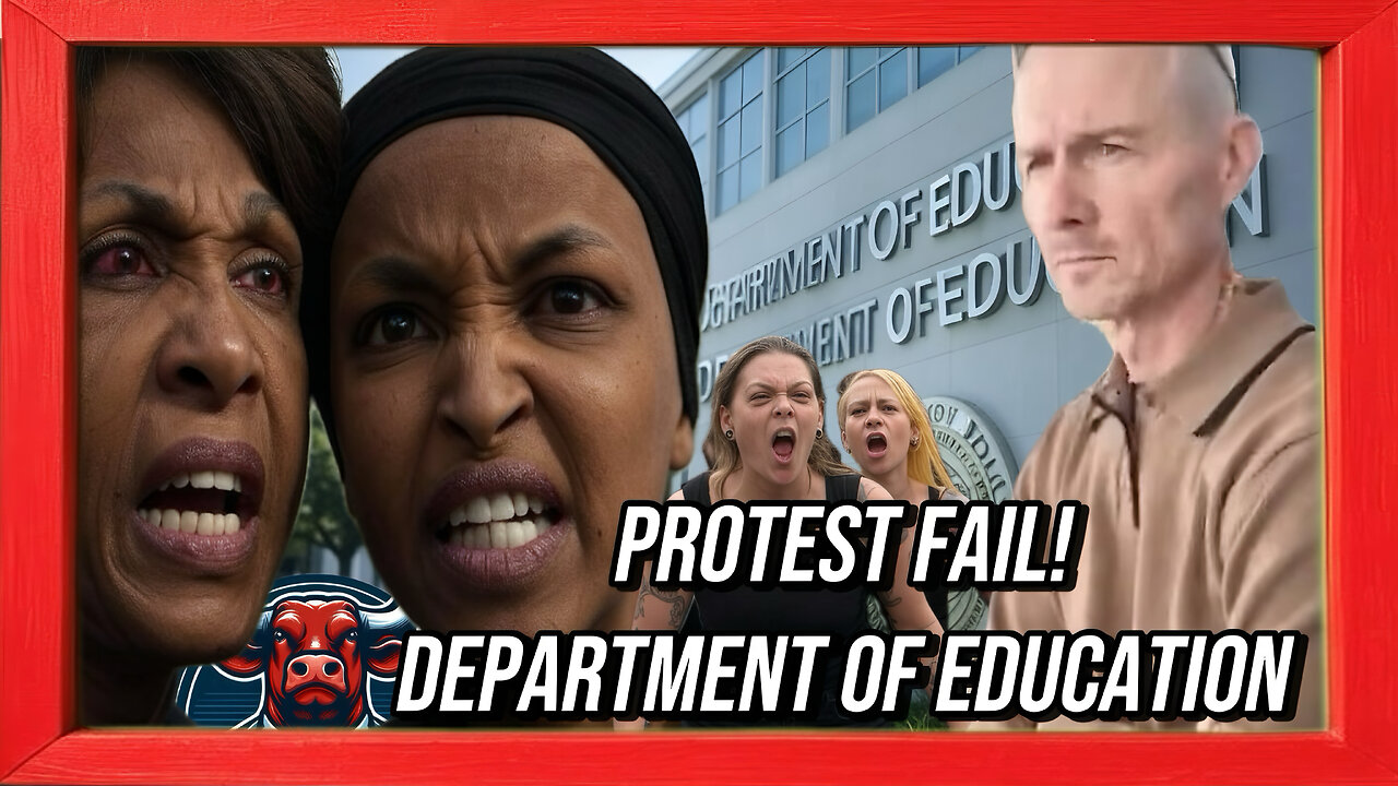 DEMOCRAT FAIL: Department of Education Protest Fails Massively, Country Cheers security guy!
