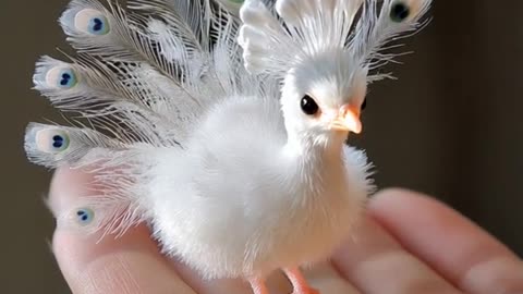 Rare white peacock ~ Good luck