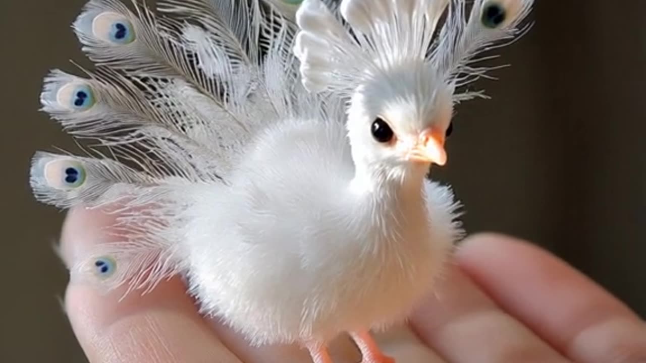 Rare white peacock ~ Good luck