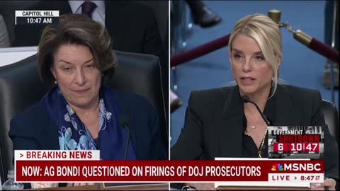 AG Pam Bondi STUNNED Senator Amy Klobuchar (D) "My agents are working, on the street