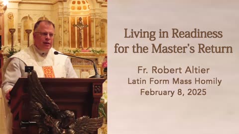 Living in Readiness for the Master's Return