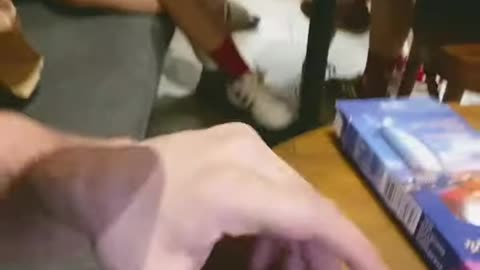 Young rich homeless eats leftovers Dubai chocolate