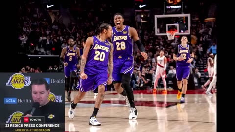 JJ Redick POSTGAME INTERVIEWS | Los Angeles Lakers beat Portland Trail Blazers 123-115