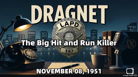 Dragnet - The Big Hit and Run Killer - November 08, 1951 - Classic Police Radio Drama