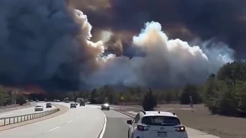 Multiple brush fires break out near the Hamptons in Long Island, New York.