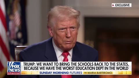 Trump spoke about expanding space exploration and the future of the Department of Education.