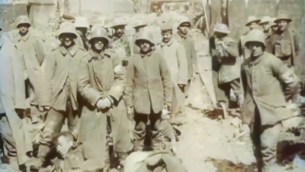 13 - Wires hum in the freezing rain - WW1 Inspired Trench Music - Colourized Footage