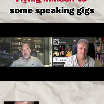 Flying himself to some speaking gigs