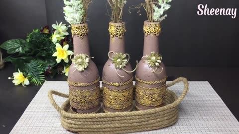 DIY Bottle & Tray Transformation | Stunning Home Decor Idea