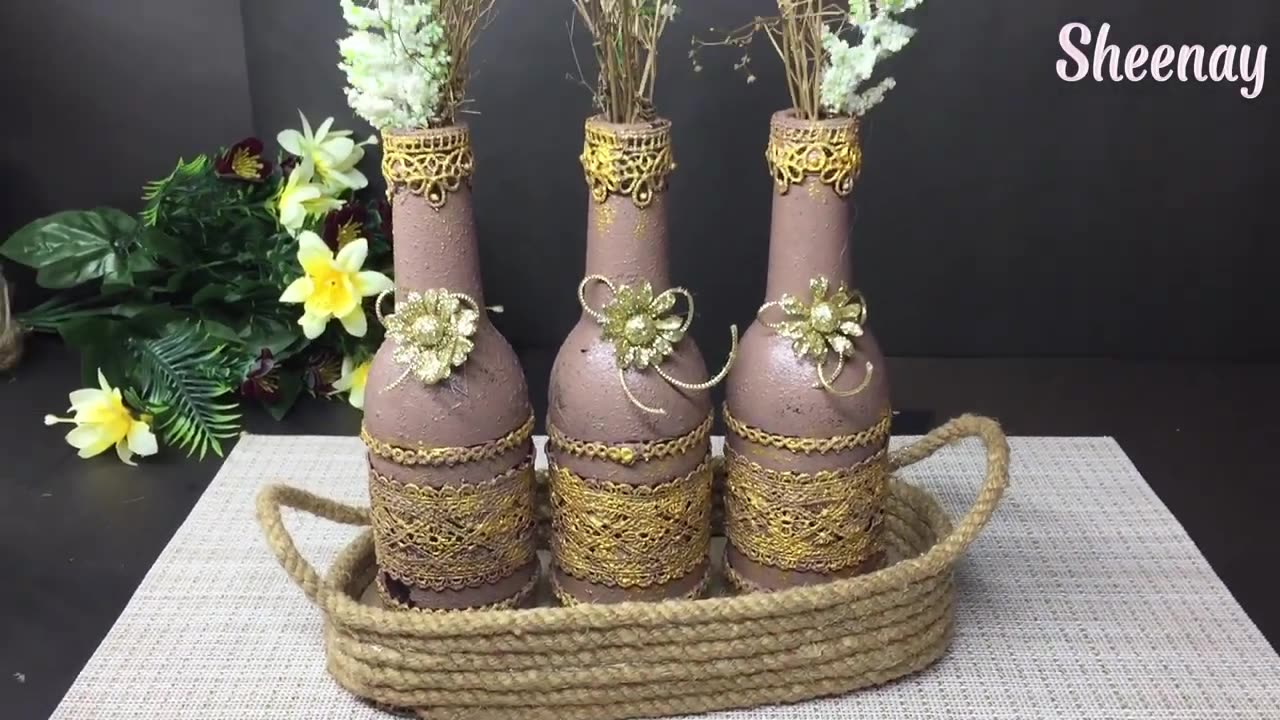 DIY Bottle & Tray Transformation | Stunning Home Decor Idea