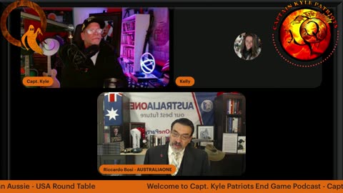 Capt Kyle & Kelly resume our biweekly Round Table w Australia Party's leader LTC Riccardo Bosi!