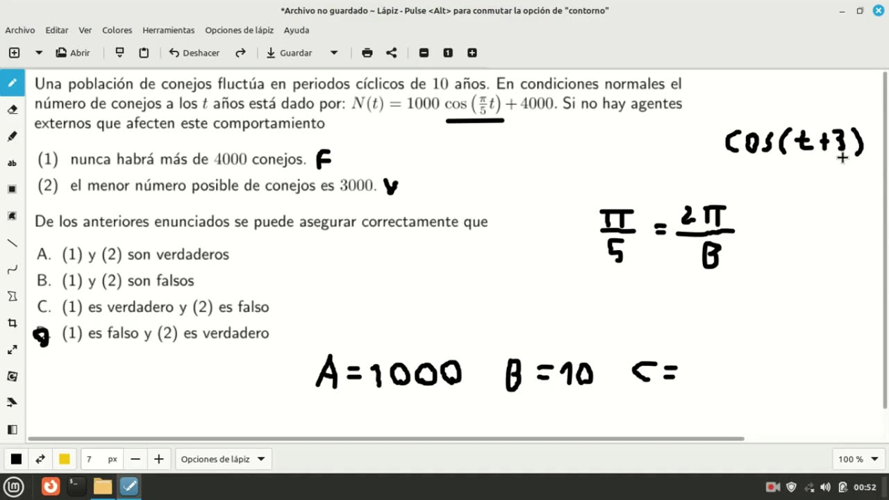 math question for the entrance exam