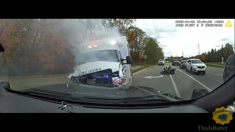 Bodycam added: Man charged with stealing ambulance with patient inside, causing crash