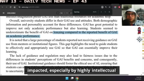 AI ruining education because people won't even read studies