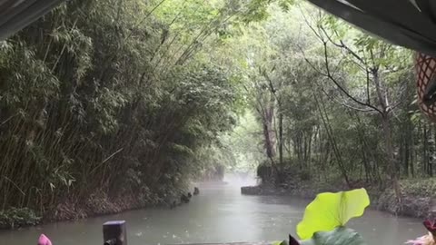 Rain falls over Tay Khe, like wandering into an ink-wash painting