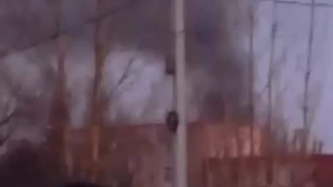 🔥 Gas station burns and explodes in Kurchatov, Kursk region