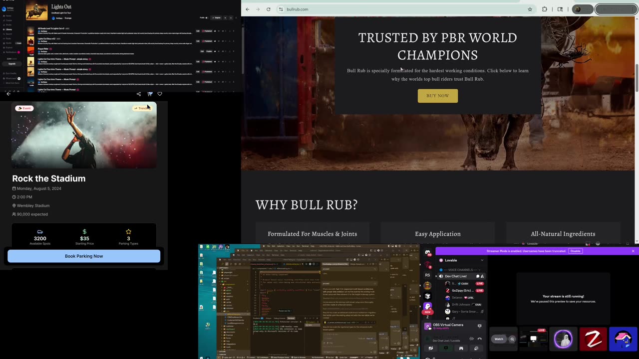 Building and Coding live