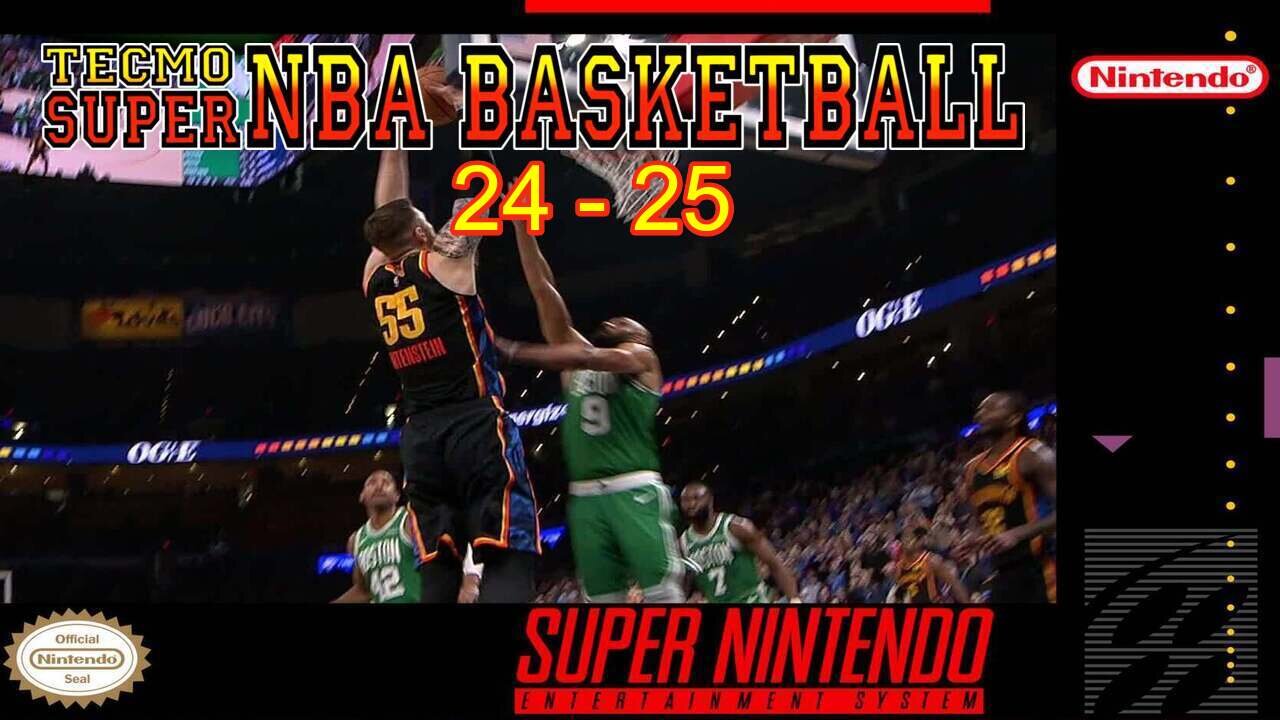 (SNES) Tecmo Super NBA Basketball 24-25: Knicks vs Timberwolves!!! 🏀