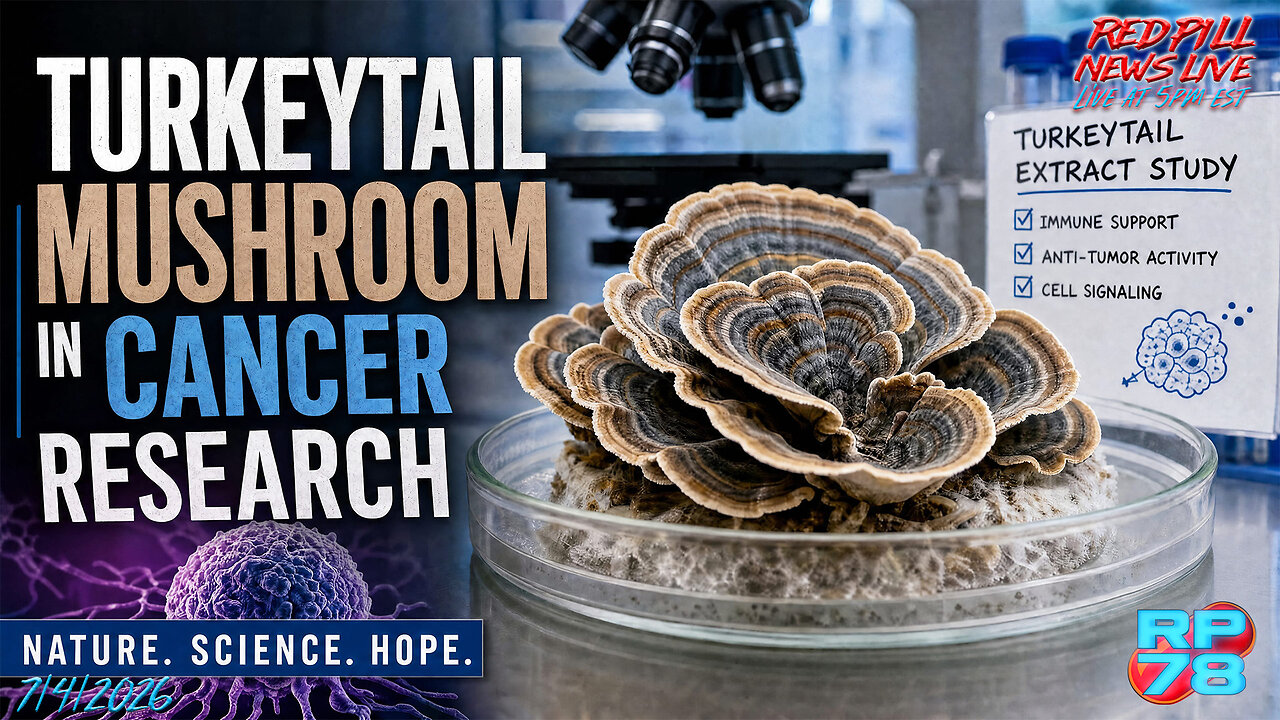 Turkey Tail Mushroom - The Incredible Immune System Booster on Red Pill News Live thumbnail
