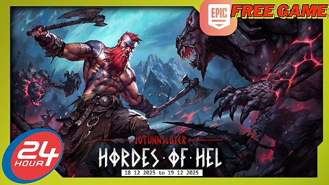 Free Game ! Jotunnslayer: Hordes of Hel ! Epic Games! 24 Hours ! 18 12 2025 to 19 12 2025