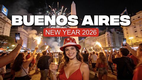 NEW YEAR 2026 IN BUENOS AIRES! 00:00 at the Obelisk 🎆