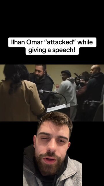 Ilhan Omar “attacked” while giving a speech!
