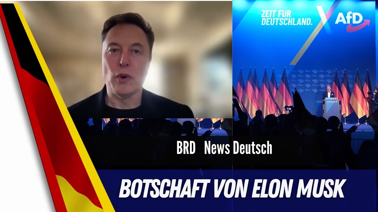 Elon Musk lobt AfD Wahlprogramm - LIVE Rede nach Halle (Deutsch)