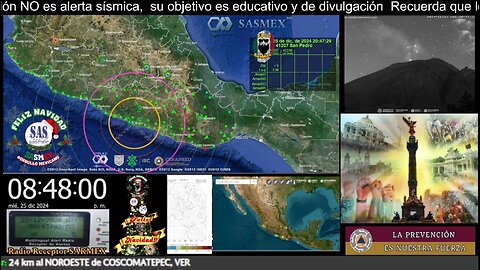 SISMO Magnitud 4.0 Loc 26 km al SURESTE de ACAPULCO, GRO 25/12/24 20:47:23 #noameritoalerta