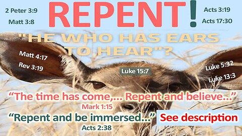 REPENT! You never know what will happen tomorrow! REPENT NOW!