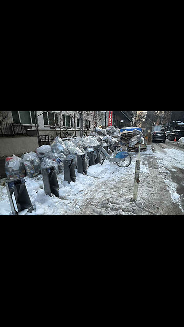 Commie Mayor Mamdani's NYC is Drowning in Frozen Garbage