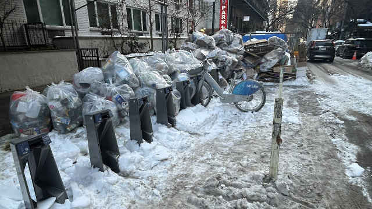 Commie Mayor Mamdani's NYC is Drowning in Frozen Garbage