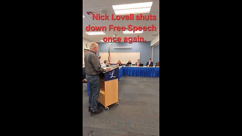 Nick Lovell shuts down Free Speech in the public school board meeting in Littlestown