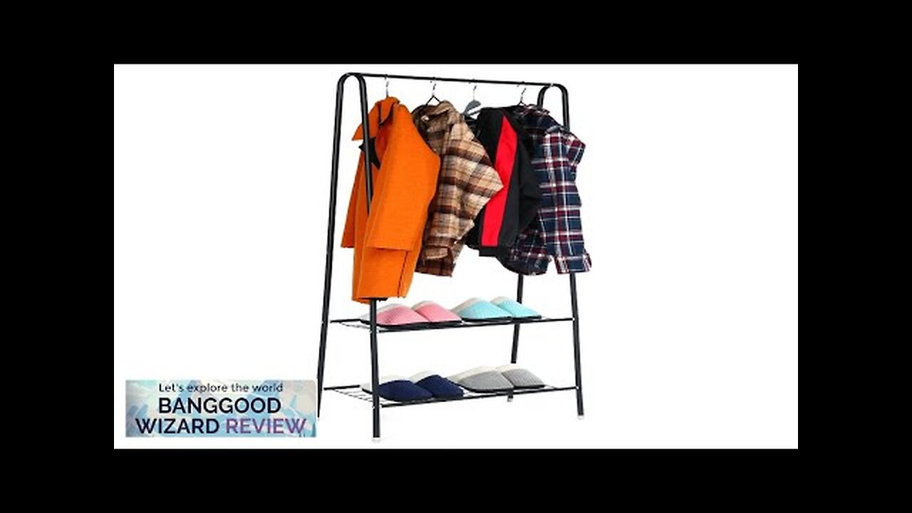 Floor Clothes Rack Mobile Clothes Tree Rack Bedroom Shoes Storage Stand ...