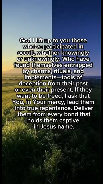 Prayer against occult