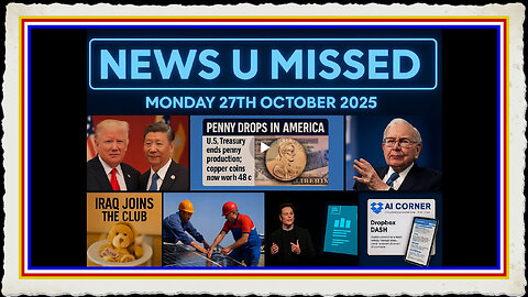 NEWS U MISSED WITH DREW DEMI MONDAY 27TH OCTOBER 2025