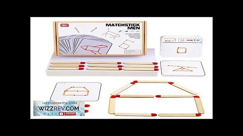 Montessori Matches Puzzles Game Wooden Toys DIY Math Geometry Board Game Thinking Review