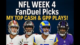 NFL Week 4 FanDuel Picks 💰 My Top Cash & GPP Plays! | CHANNELADRIANTV